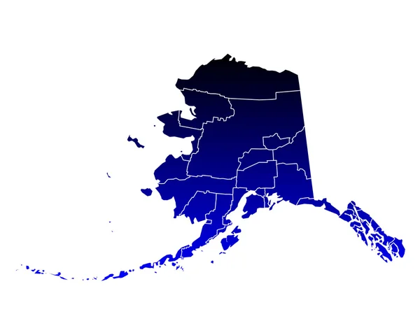 Mapa exato de Alaska — Vetor de Stock