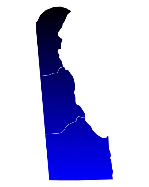 Mappa esatta di Delaware — Vettoriale Stock