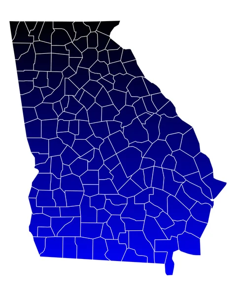 Carte précise de la Géorgie — Image vectorielle