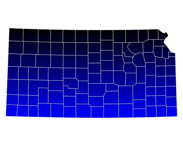 Mappa esatta di Kansas — Vettoriale Stock