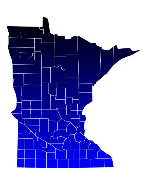 Mapa exacto de Minnesota — Vector de stock
