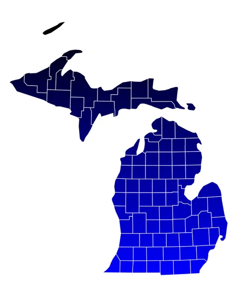 ミシガン州の正確なマップ — ストックベクタ
