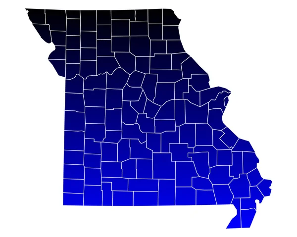 Carte précise de Missouri — Image vectorielle