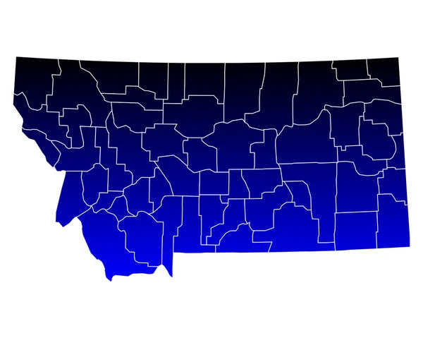 Mapa exato de Montana —  Vetores de Stock