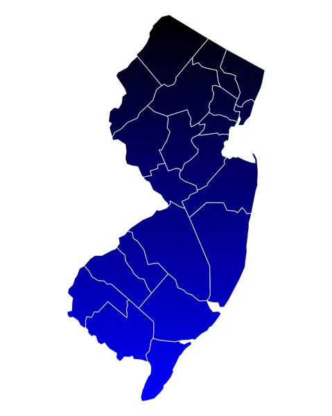 La carte de New Jersey — Image vectorielle