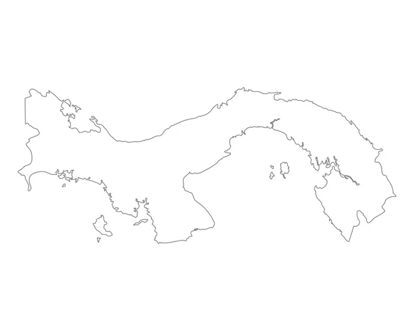 Korrekt karta över Panama — Stock vektor