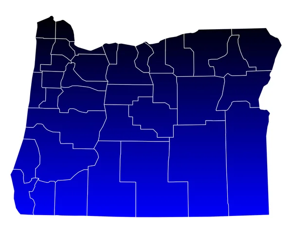 Präzise Karte von Oregon — Stockvektor