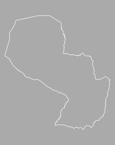 Mapa exacto de Paraguay — Vector de stock