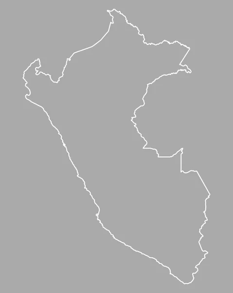 Mapa exato de Peru — Vetor de Stock