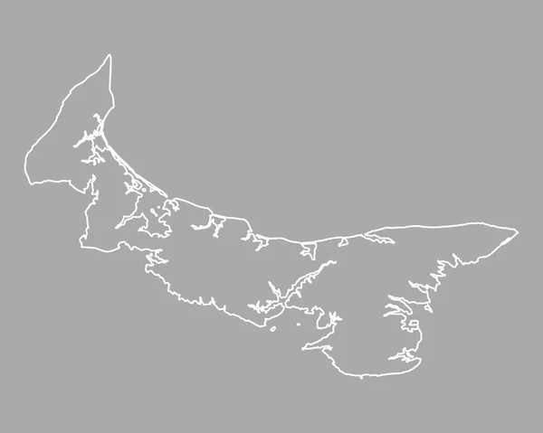 Mappa dell'isola di Prince Edward — Vettoriale Stock