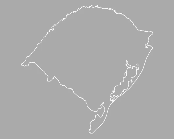 Rio grande sul Haritası — Stok Vektör