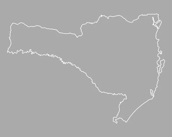 O mapa de Santa Catarina —  Vetores de Stock