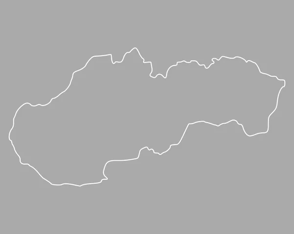 슬로바키아 공화국의 정밀한 지도 — 스톡 벡터