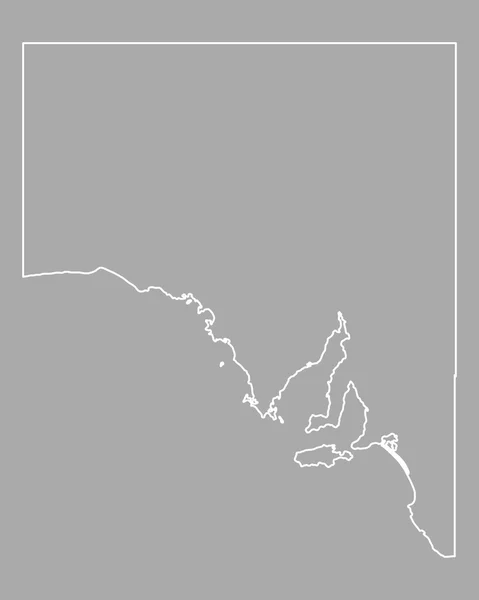 Mapa de Australia Meridional — Archivo Imágenes Vectoriales