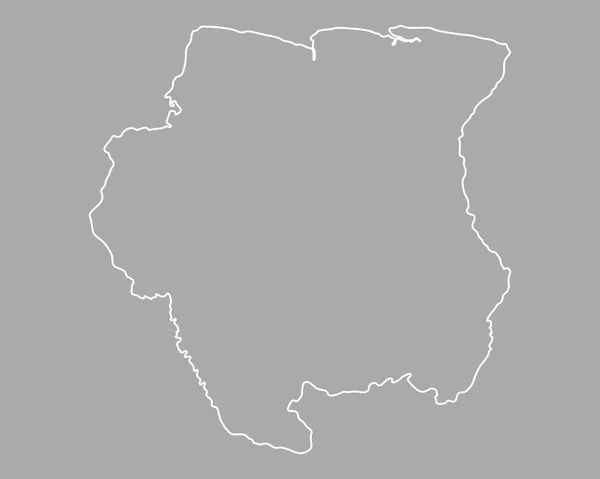 Mappa esatta di Suriname — Vettoriale Stock