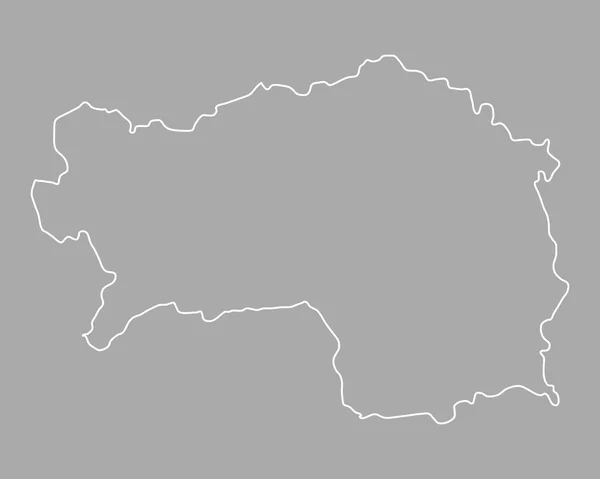 Mapa preciso de Estiria — Archivo Imágenes Vectoriales