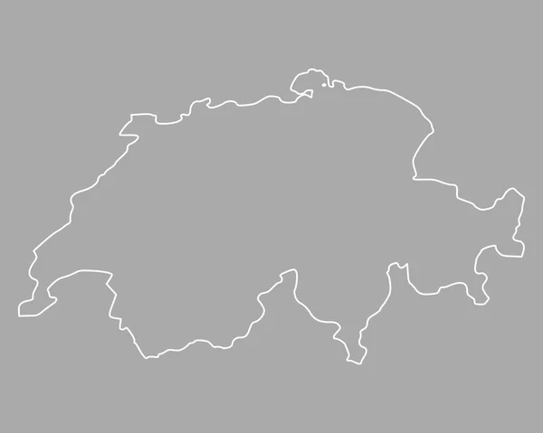 Mapa exacto de Suiza — Vector de stock