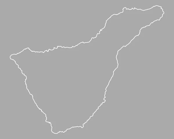 准确的特内里费岛的地图 — 图库矢量图片