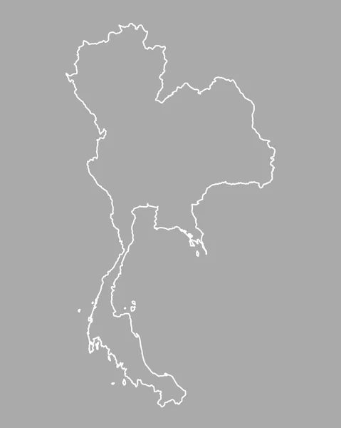 Mappa esatta di Thailandia — Vettoriale Stock