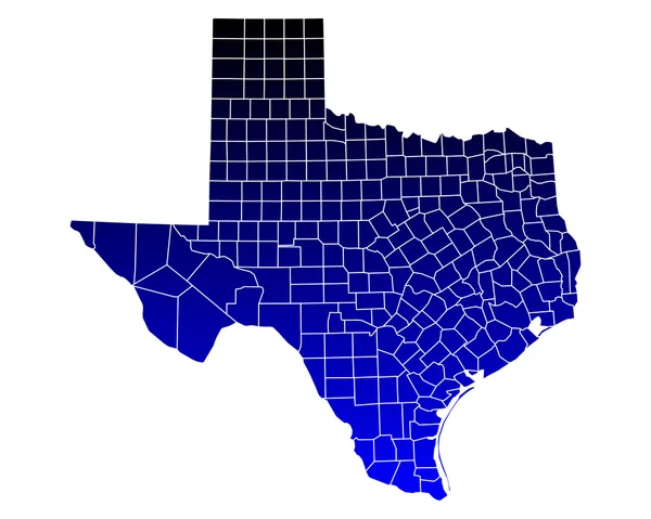 Genaue Karte von Texas — Stockvektor