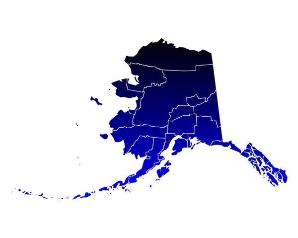 Accurate map of Alaska — Stock Vector