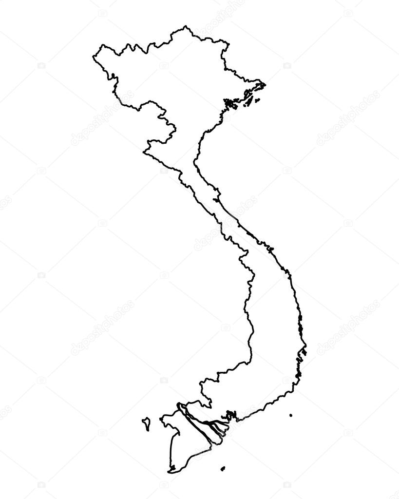 Accurate map of Vietnam — Stock Vector © rbiedermann #108386616