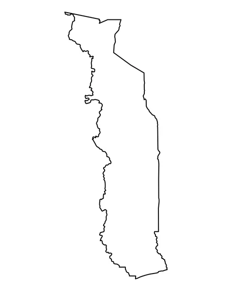 Dokładna mapa Togo — Wektor stockowy