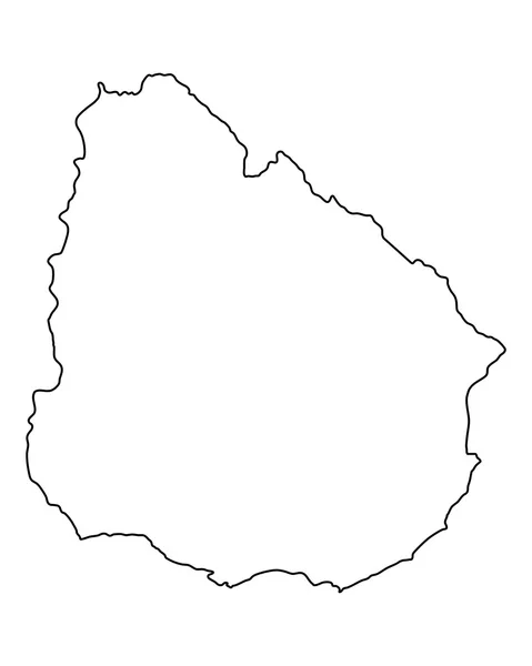 Carte précise de l'Uruguay — Image vectorielle