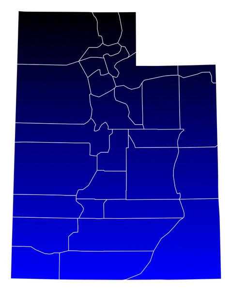 Mapa exato de Utah —  Vetores de Stock