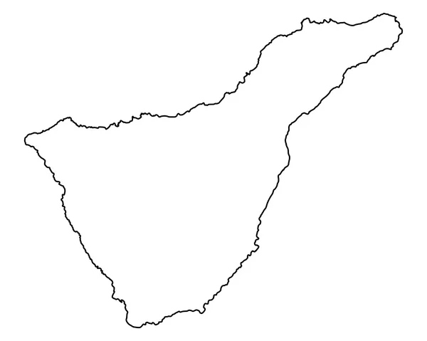 Carte précise de Tenerife — Image vectorielle