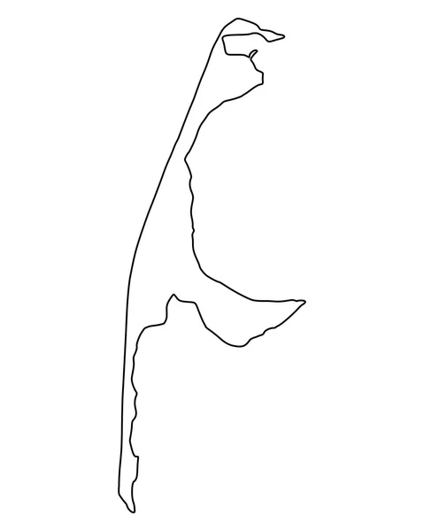 Präzise Karte von Sylt — Stockvektor