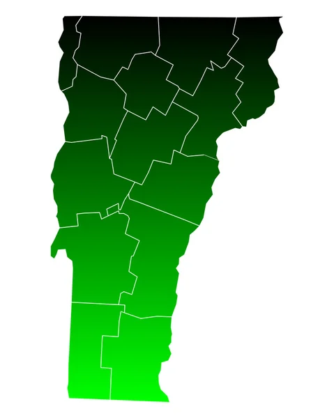 Mapa exato de Vermont — Vetor de Stock