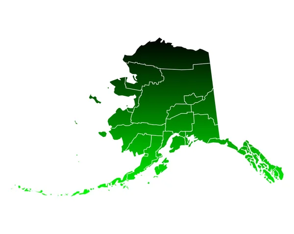 Korrekt karta över Alaska — Stock vektor