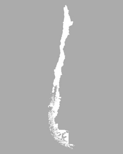 Mapa exacto de Chile — Vector de stock