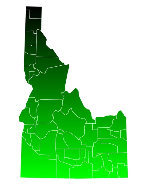 Nauwkeurige kaart van Idaho — Stockvector