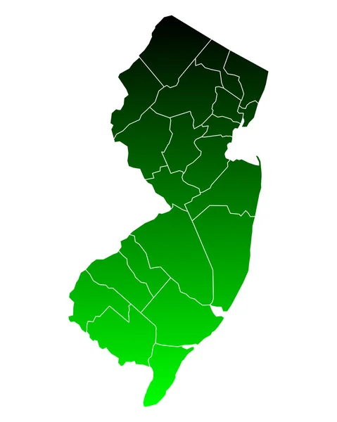 La carte de New Jersey — Image vectorielle