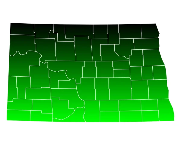 Mapa Severní Dakoty — Stockový vektor
