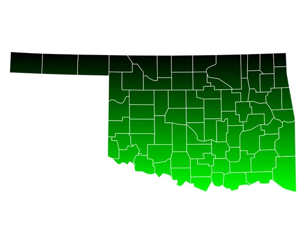 Přesná mapa Oklahoma — Stockový vektor