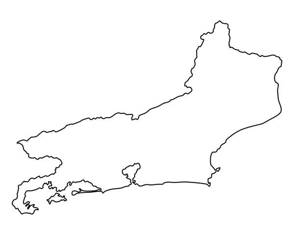 La carte de Rio de Janeiro — Image vectorielle