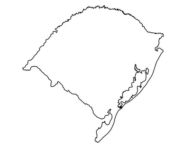 里约 grande do sul 的地图 — 图库矢量图片