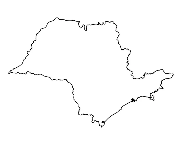 상파울로의 지도 — 스톡 벡터