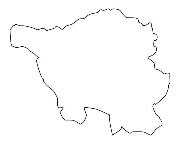 Carte précise de Sarre — Image vectorielle