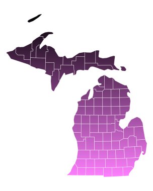 Michigan doğru harita