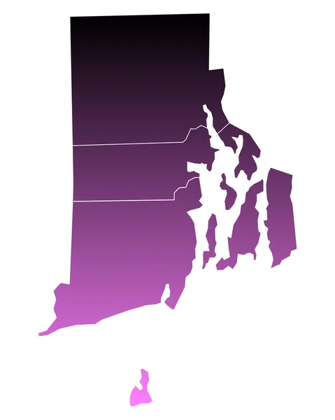 Map of Rhode Island — Stock Vector