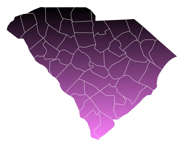 Map of South Carolina — Stock Vector