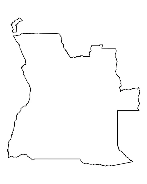Carte précise de l'Angola — Image vectorielle