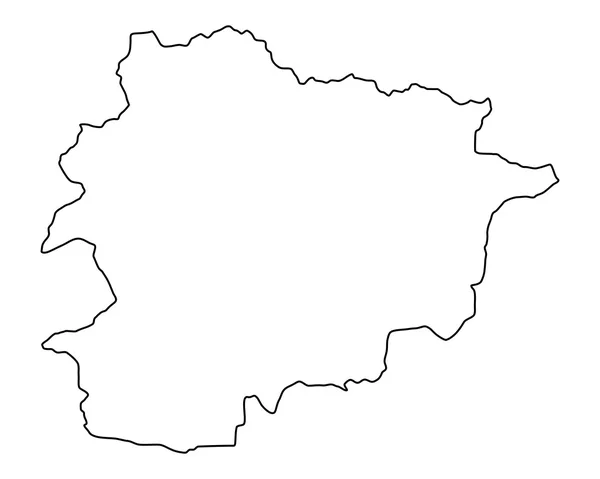 Mapa preciso de Andorra — Archivo Imágenes Vectoriales