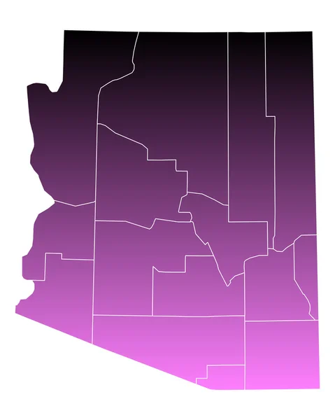 Korrekt karta över Arizona — Stock vektor