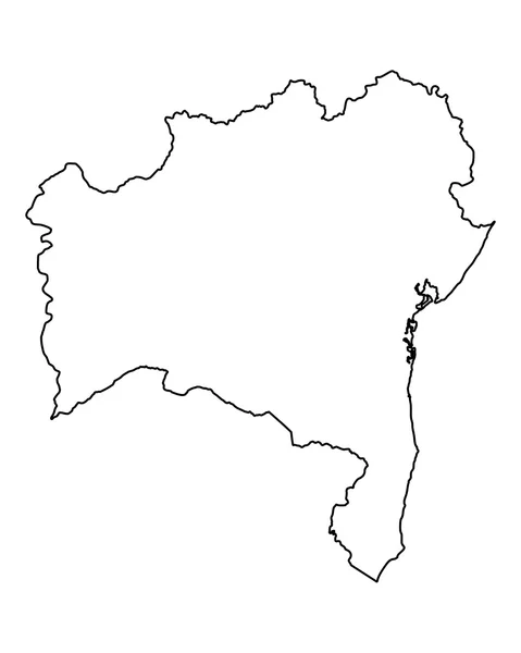 Mappa esatta di Bahia — Vettoriale Stock