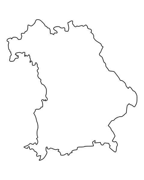 Carte précise de Bavière — Image vectorielle